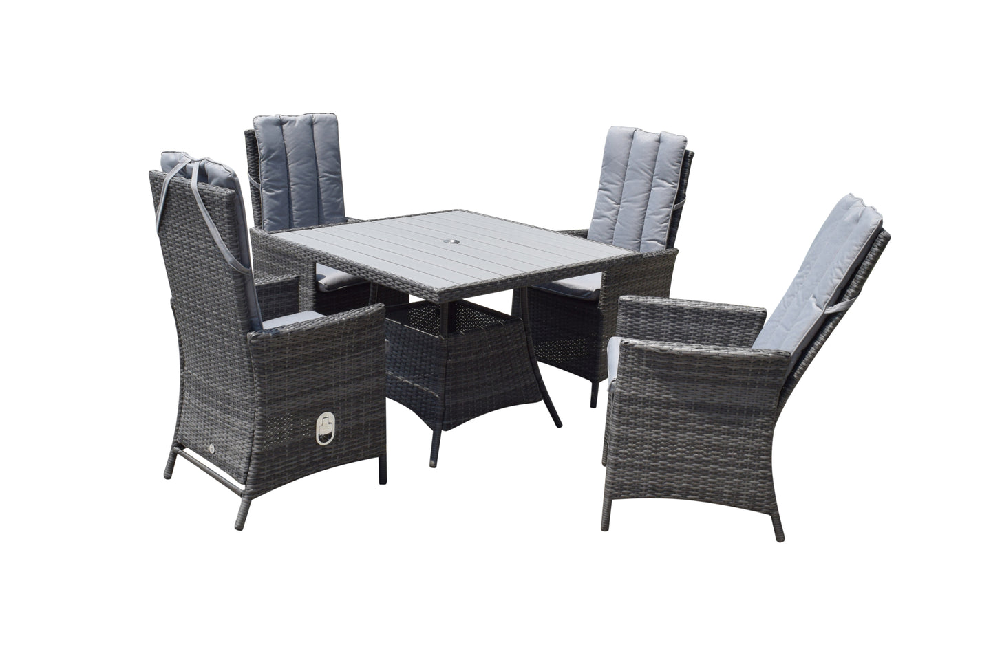 Signature Weave - Emily Outdoor Square Dining Set with HDPE Wood Effect Table Top
